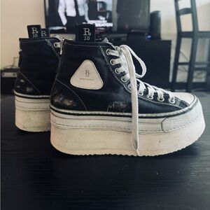 R13 - COURTNEY PLATFORM HIGH TOP SNEAKERS
